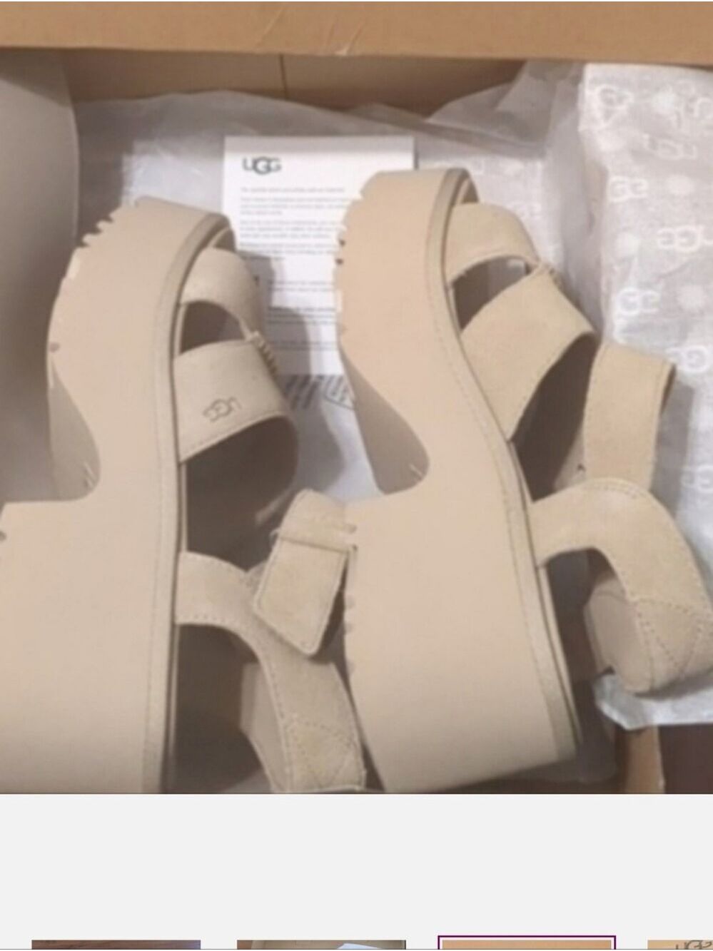 New Ugg New Height Ankle Strap Sandals color Mustard Seedsize 9 - Picture 3 of 9